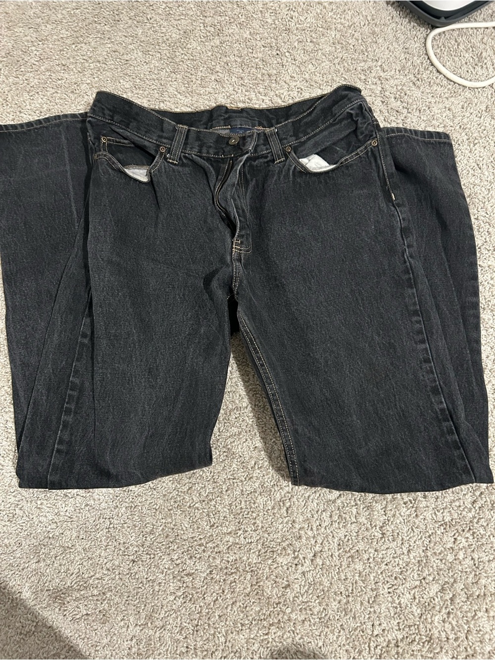 Faded Glory Men's Washed Black Relaxed Fit Jeans